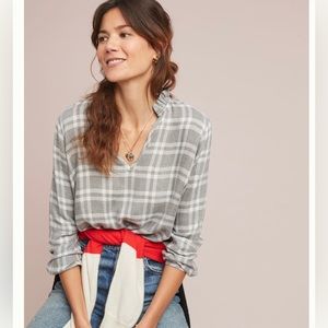 Cloth and Stone Plaid Blouse